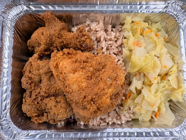 Jamaican-Style Fried Chicken Combo.