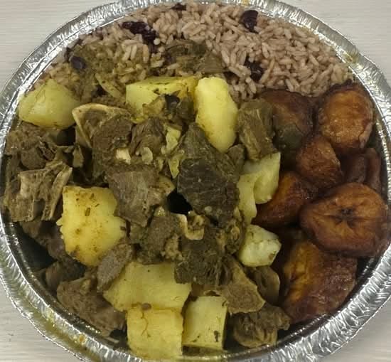 Curry Goat & Potatoes.